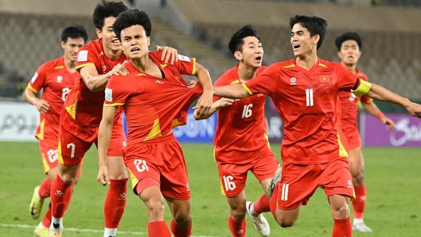 Chân sút trẻ Minh Phúc từng ghi bàn vào lưới U23 Trung Quốc. Ảnh: AFC